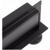 Lineárny sprchový žľab AquaUno Basic Wall Black 100 cm