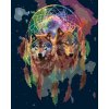 ZUTY Maľovanie podľa čísel - VLK A DÚHOVÝ LAPAČ SNOV Rámovanie: bez rámu a bez vypnutia plátna, Rozmer: 80x100 cm