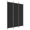 Lumarko Paraván 3-dielny čierny 150 x 200 cm textilný