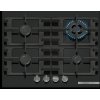 Bosch Serie 4 Plynová varná doska 60 cm Tvrdené sklo, čierna PNH6B6K40