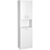 Aqualine Simplex Eco Vysoká skrinka 50 x 180 cm s košom, biela matná SIME510