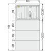 SFOS prístrojová prázdna skriňa OZ-2/40 + 3x K-2, 600x1150x245mm