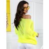 Fashionweek Dámsky sexi sveter s netopierími rukávom NB7972 Farba: žltý neon, Veľkosť: Universal
