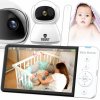 Elektronická opatrovateľka s kamerou, OTOČNÁ, BABY MONITOR, HD displej 5