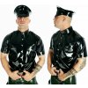 Latexová policajná čiapka - bs45076 (obvod hlavy 59 cm)