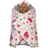 SDS Rýchlozavinovačka pre bábiky Srdiečka sivoružová Bavlna, 60x60 cm