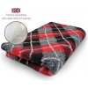 DRYBED Premium Vet Bed Diamant červený, sivý & čierny 100 x 75 cm