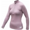 Dámske tričko dl.rukáv zips SENSOR MERINO DF mystic violet L