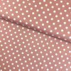 Bavlna vzorovaná - Biele bodky (1 cm) na ružovom