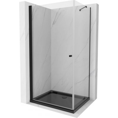MEXEN/S - Pretória sprchovací kút 70x120, transparent, čierna + sprchová vanička vrátane sifónu 852-070-120-70-00-4070B