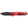 TB OUTDOOR CAC TEXTURED PA6 FV RED HANDLE SERRATED