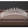 B-TOP Slávnostná korunka do vlasov Crystal Spines - strieborná