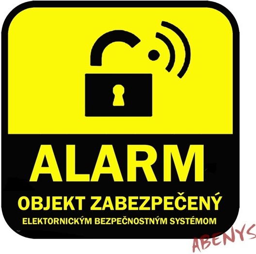 Položiť otázku Abenys nálepka - ALARM objekt zabezpečený elektronickým  bezpečnostným systémom - Heureka.sk