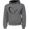 Savage Gear Mikina Junior Jaw Hoodie Grey Melange