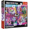TREFL Puzzle Monster High: Elektrizujúci deň 4v1 (35,48,54,70 dielikov)