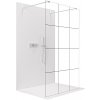 CERANO - Sprchová zástena Walk-in Onyx Duo Ľ/P - 8 mm - hranatá vzpera - chróm, industriálne sklo - 130x200 cm