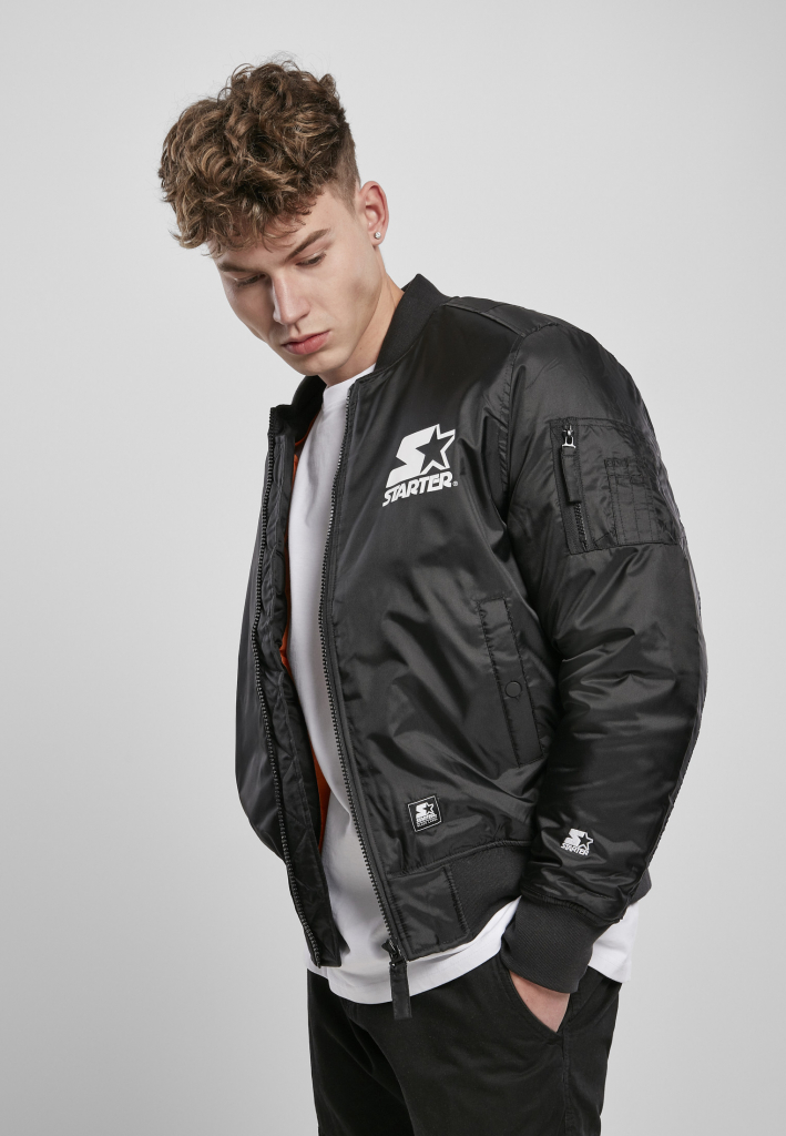 Urban Classics Starter The Classic Logo bomber jacket black