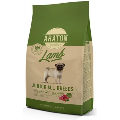 Araton Dog Junior Lamb: kvalitné krmivo s jahňacím pre šteniatka Hmotnosť balenia: 15 kg