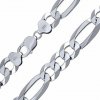 Stříbrný masivní řetěz Figaro pro muže 12,5 mm - rhodiovaný varianta 50 cm
