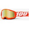 100% okuliare STRATA 2 Jr Orange detské mirror gold