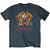 Queen Tričko Classic Crest Unisex Heather Blue L