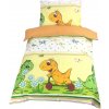 BABYLAND návliečky bez hniezda veľ.II 2-diel. PP124 oranžový Dino 62x42cm 120x90cm