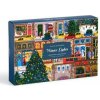 GALISON Puzzle Adventný kalendár na 12 dní Joe Laforme: Zimné svetlá 12x80 dielikov