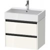 Duravit Ketho.2 - Umývadlová skrinka, 55x68x46 cm, 2 zásuvky, lesklá biela K25276022220000