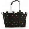 Nákupný košík Reisenthel Carrybag - 22L - čierny s farebnými bodkami