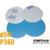 Brúsny papier pre excentrickú brúsku, zrnitosť P360, Priemer: 50mm, 1 kus