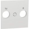 Unica - centrálna doska pre TV/R zásuvku, Biela