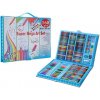 Aga4Kids Výtvarná sada Mega Art Set na maľovanie 168 ks modrá