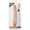 Blush Dr. Skin Cock Vibe 6 8.75 Inch Vibrating Cock Beige
