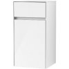 Villeroy & Boch Collaro - Bočná skrinka, 40x75x35 cm, 1 dvierka, pánty vpravo, Glossy White C03201DH