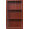 Ferm Living Skrinka Haze Reeded Glass, oxide red