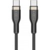 FIXED opletený nabíjací a dátový kábel PD 100W USB-C/USB-C na iPhone/iPad/MacBook/AirPods - 1,2 m - čierny FIXDB-CC12-BK - možnosť vrátiť tovar ZADARMO do 30tich dní