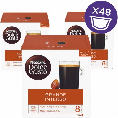 Kávové kapsule NESCAFÉ® Dolce Gusto® Grande Intenso, 16 ks (3ks) (12529103)