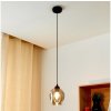 Helam | Luster na lanku LILI 1xE27/15W/230V čierna/šedá | HE1670