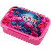 BAAGL Box na desiatu s priehradkami Flamingo