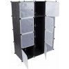 Verk 01508 Modulová skladacie šatníková skriňa 144,5 x 110 x 46,5 cm čierna