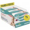 PAMPERS Sensitive vlhčené obrúsky XXL 9 x 80 kusov