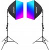 Štúdiová sada Neewer NK800 dva softboxy + RGB žiarovky 24W 2700-6500K