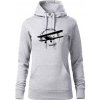 Still Plays With Planes - Mikina dámská Cape s kapucí - XL ( Svetlosivý melír )