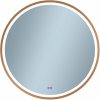 Venti Orion Red Gold zrkadlo 80x80 cm okrúhly s osvetlením s vyhrievacou podložkou 5905951180335