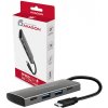 AXAGON HMC-4G2, USB-C 3.2 Gen 2 10 Gb/s hub, porty 2x USB-A + 2x USB-C, kábel USB-C 13cm HMC-4G2