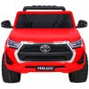 Ramiz Toyota Hilux na batérie pre deti Červený pickup + pohon 4x4 + diaľkové ovládanie