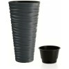 PROSPERPLAST Kvetináč SAND SLIM 29,6 cm antracit