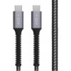 FIXED Nabíjací a dátový odolný kábel Armor s konektormi USB-C/USB-C a podporou PD, 1.2 m, USB 2.0, 240W, sivý FIXDA-CC12-GR