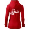 Florbal team - Mikina dámska trendy zipper s kapucňou - XL ( Červená )