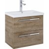Roca Kwadro skrinka 60x38.4x53 cm závesná kúpeľňová skrinka pod umývadlo dub A857969808